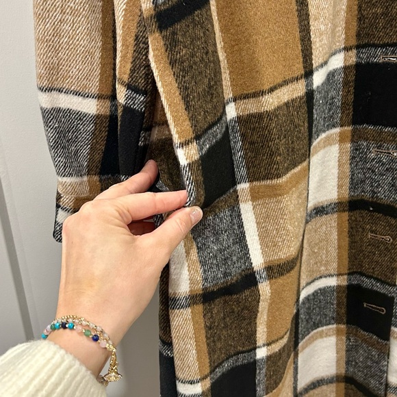 Long plaid shacket - Picture 3 of 4